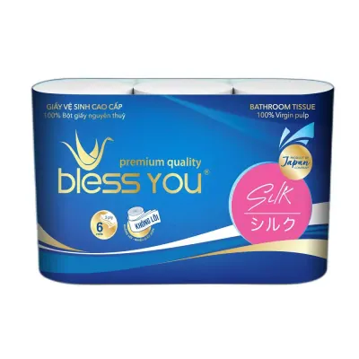 Giấy Vệ Sinh Bless You 3 Lớp 6 Cuộn Không Lõi