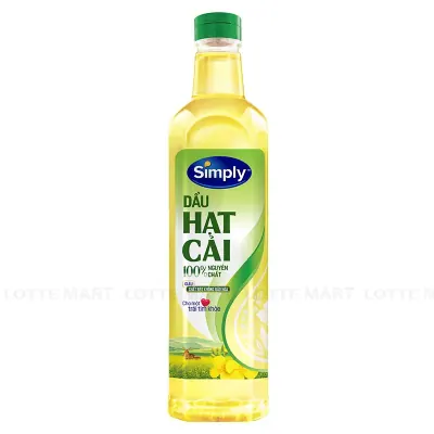 Dầu Hạt Cải Simply 100% Nguyên Chất Chai 1L