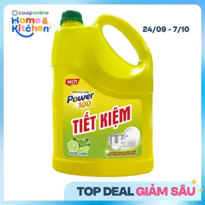 Nước Rửa Chén Power 100 Tiết Kiệm Hương Chanh 3.5kg