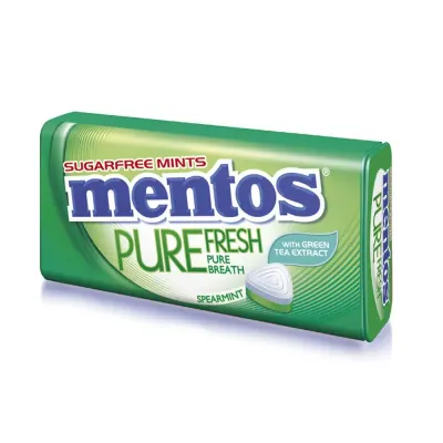 Kẹo Không Đường Mentos Pure Fresh Spearmint Hộp Thiếc 35g