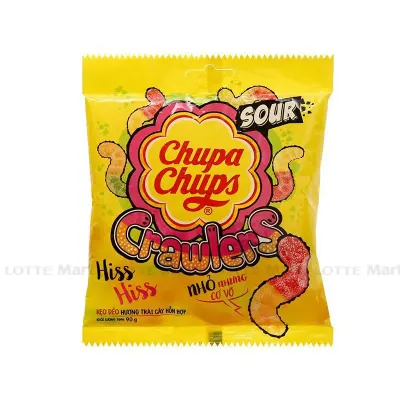 Kẹo Dẻo Chupa Chups Sanded Crawler Trái Cây Gói 90g