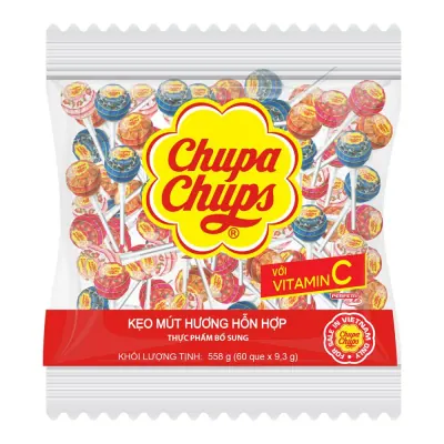Kẹo Mút Chupa Chups Hỗn Hợp 558g 60 Que