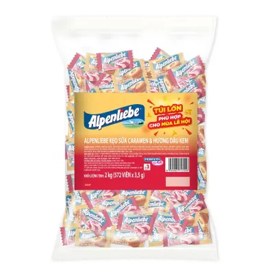 Kẹo Alpenliebe Caramel và Dâu 2kg x