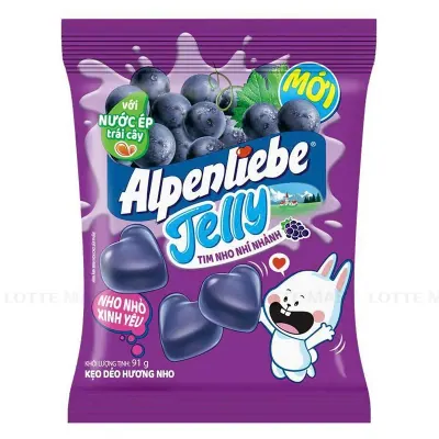 Kẹo Dẻo Alpenliebe Vị Nho Gói 91g