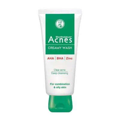Kem Rửa Mặt Acnes Creamy Wash Hỗ Trợ Ngăn Ngừa Mụn 100g