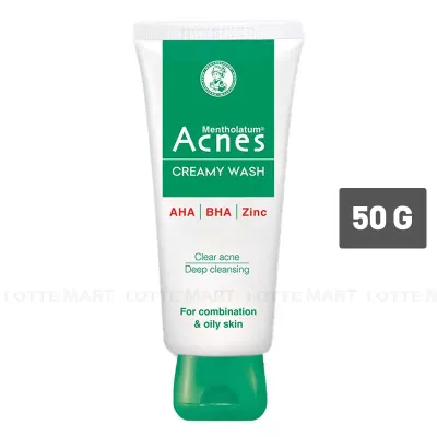 Kem Rửa Mặt Acnes Creamy Wash Hỗ Trợ Ngăn Ngừa Mụn 50g