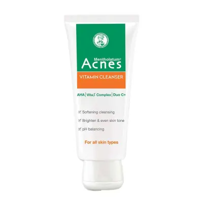 Kem Rửa Mặt Mentholatum Acnes Vitamin Cleanser 100g