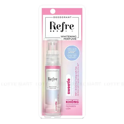 Xịt Ngăn Mùi Refre Dưỡng Trắng Hương Ngọt Ngào Chai 30ml