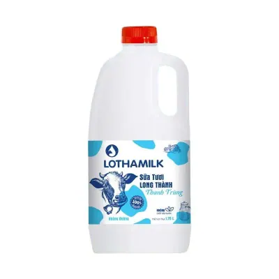 Sữa Thanh Trùng Lothamilk Không Đường Chai Nhựa 1760ml