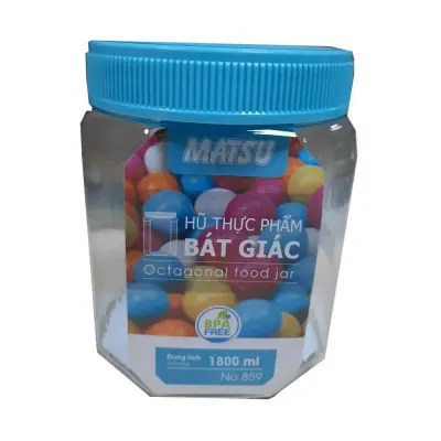 Hũ Nhựa Matsu Bát Giác 860 – 1.8L