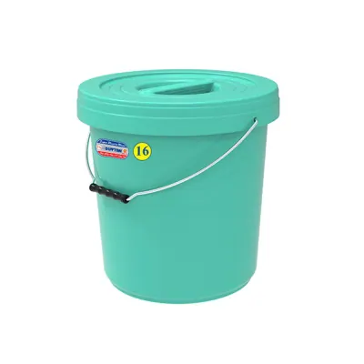 Xô Nhựa Nắp Quai Sắt 16L
