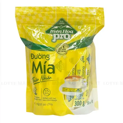 Đường Mía Thiên Nhiên Biên Hòa Bịch 50 Gói x 6g