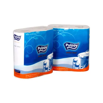 Khăn Giấy Đa Năng Puppy Xanh 2 Lớp (2 Cuộn – 140 Tờ)