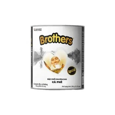 Cream Đặc Có Đường Brothers Trung Nguyên Hộp Thiếc 390g