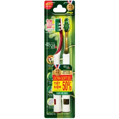 Lô 2 Bàn Chải Đăng Răng Bamboo Salt in Mom Chăm Sóc Nướu