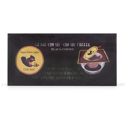 Cà Phê CON SÓC Phin Lọc Đen 10g x 10 Gói