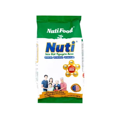 Sữa Bột Nguyên Kem Nutifood Gói 400g