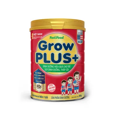 Thực Phẩm Bổ Sung GrowPlus+ Suy Dinh Dưỡng Hộp Thiếc 900g