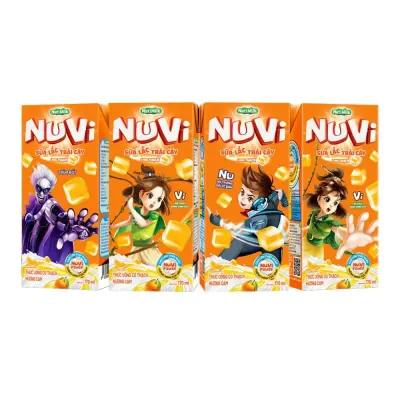 Sữa Lắc Thạch Nuvi Cam Lốc 4x170ml