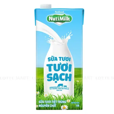 Sữa Tươi Tiệt Trùng Nguyên Chất Nutimilk 1L