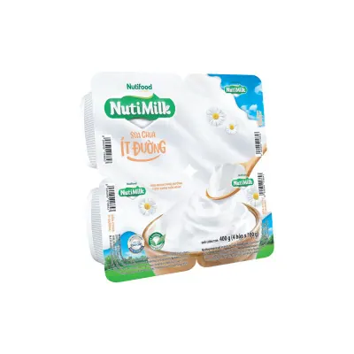 Sữa Chua Ăn Nutimilk Ít Đường 4x100g