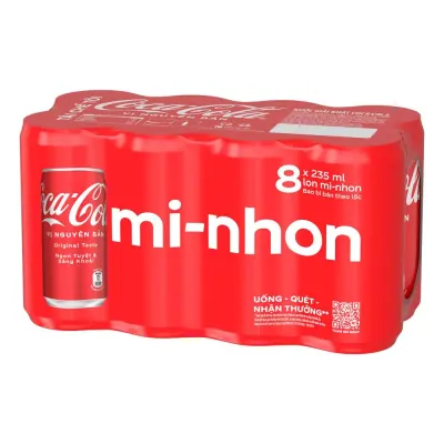 Nước Giải Khát Coca-Cola Lon 8x235ml