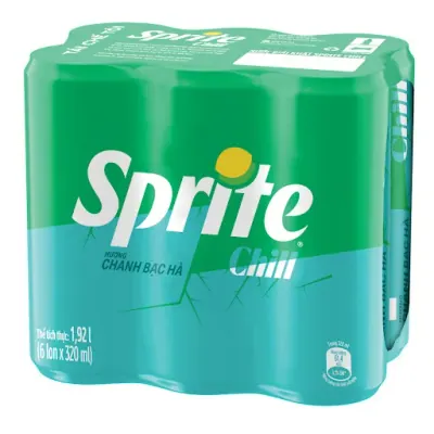 Nước Giải Khát Sprite Chill Hương Chanh Bạc Hà 6x320ml