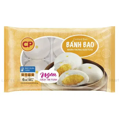 Bánh Bao CP Nhân Trứng Sữa Tươi Gói 270g (6 Cái)