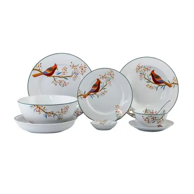 Dĩa Sứ Tròn Quả Đầu Mùa 20cm
