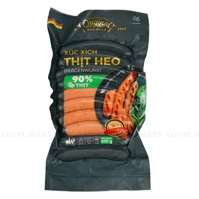 Xúc Xích Heo Bragenwurst Đức Việt Gói 400g