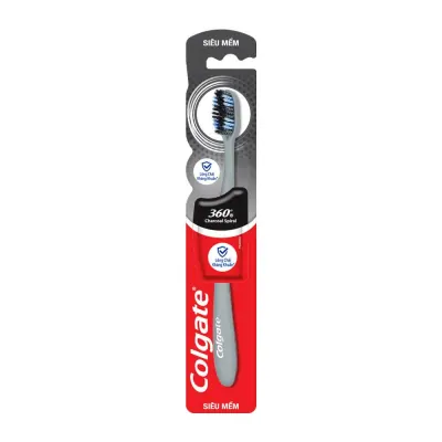 Bàn Chải Colgate 360 Charcoal Spiral