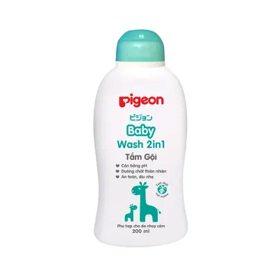 Dầu Tắm Gội Pigeon Baby 2in1 Chiết Xuất Jojoba 200ml