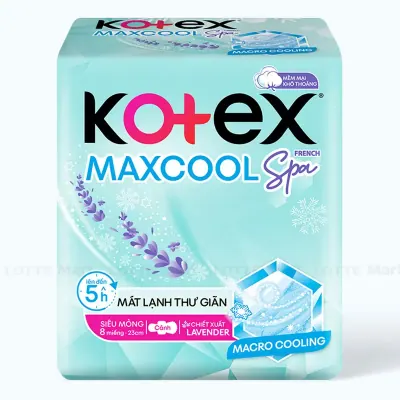 Băng Vệ Sinh Kotex Max Cool Siêu Mỏng Cánh Gói 8 Miếng