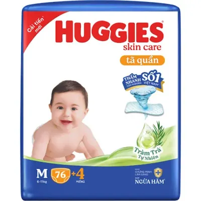 Tã Quần Huggies Super Jumbo Size M 76 Miếng (6-11kg)