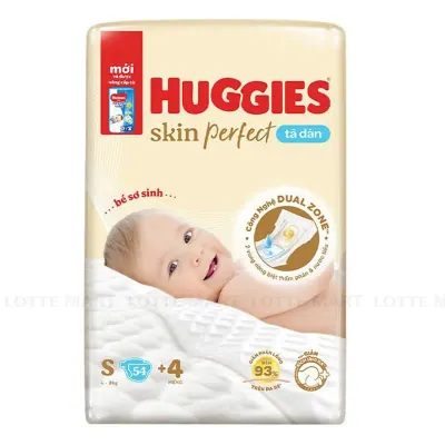 Tã Dán Sơ Sinh Huggies Size S Gói 54 Miếng - Cho Bé Từ 4kg Đến 8kg