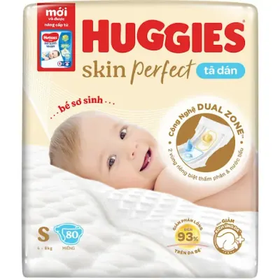 Tã Dán Huggies Dành Cho Trẻ Sơ Sinh S80 Size S Gói 80 Miếng