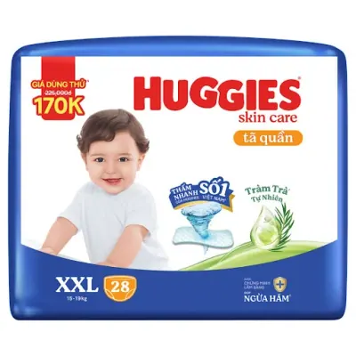 Tã Quần Huggies Dry/skincare XXL28