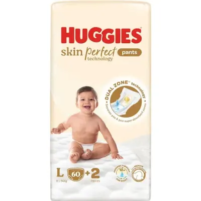 Tã Quần Huggies Skin Perfect L60 Size L 60 Miếng (Dành Cho Trẻ Từ 9 - 14kg)