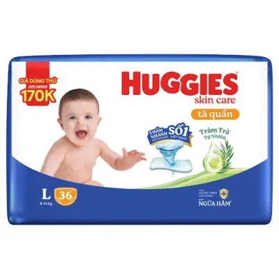 Tã Quần Huggies Dry/skincare L36