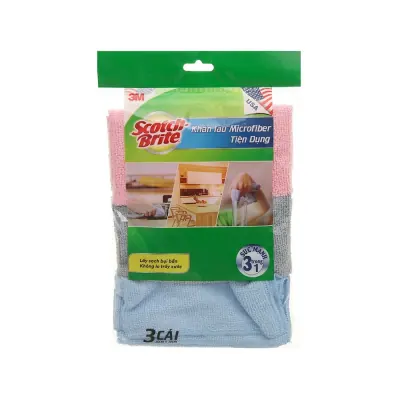 Khăn Lau Tiện Dụng Scotch-Brite 30x30cm 3 Cái