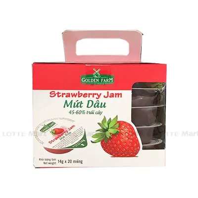 Mứt Dâu Golden Farm 14g x 20 Hộp