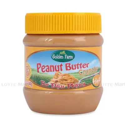 Bơ Đậu Phộng Hạt Golden Farm 340g