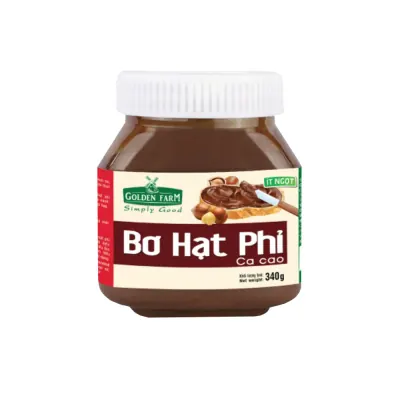 Bơ Hạt Phỉ Ca Cao Golden Farm Hộp 340g
