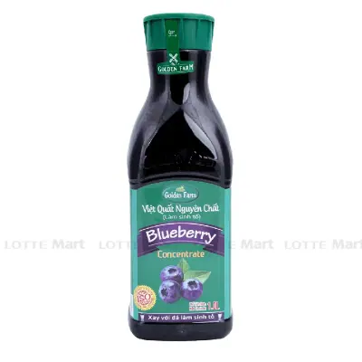 Siro Nguyên Chất Golden Farm Vị Việt Quất Chai 1L