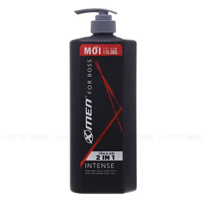Dầu Tắm Gội X-Men For Boss Intense 2in1 Hương Trầm Nội Lực 850g