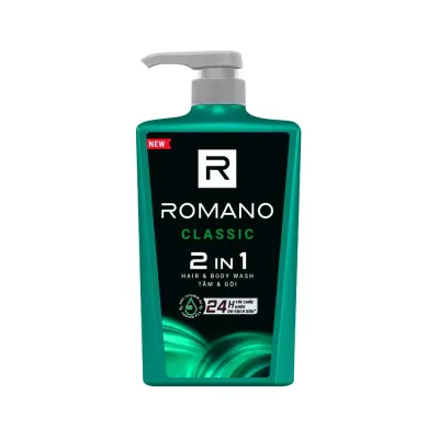 Dầu Tắm Gội Romano Classic Chai 650g
