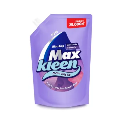 Nước Giặt Xả Maxkleen Hương Nước Hoa Huyền Diệu Cho Máy Giặt Cửa Trước và Cửa Trên Túi 2.4kg