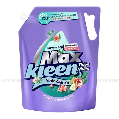 Nước Giặt Xả Maxkleen Thiên Nhiên Vườn Hoa Thanh Khiết Cho Máy Giặt Cửa Trước và Cửa Trên Túi 2.2kg
