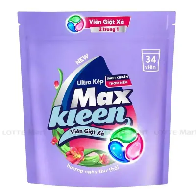 Viên Giặt Xả Maxkleen Hương Ngày Thư Thái 34 Viên