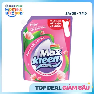 Nước Lau Sàn Maxkleen Ngàn Hoa Ngọt Ngào Túi 3.6kg
